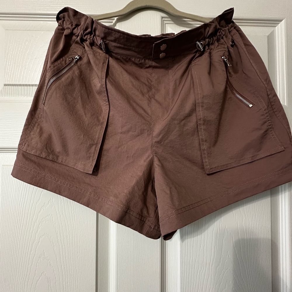 CALIA Women's Purple Shorts with Zipper Details